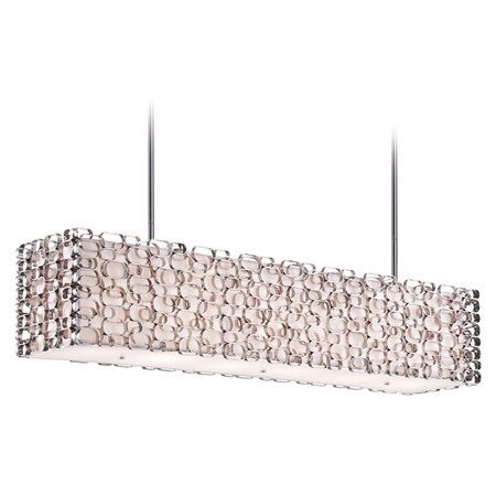 Avenue Lighting Ventura Blvd. Collecton Metal Oval Pattern Rectangle Hanging Fixture HF1701-PN